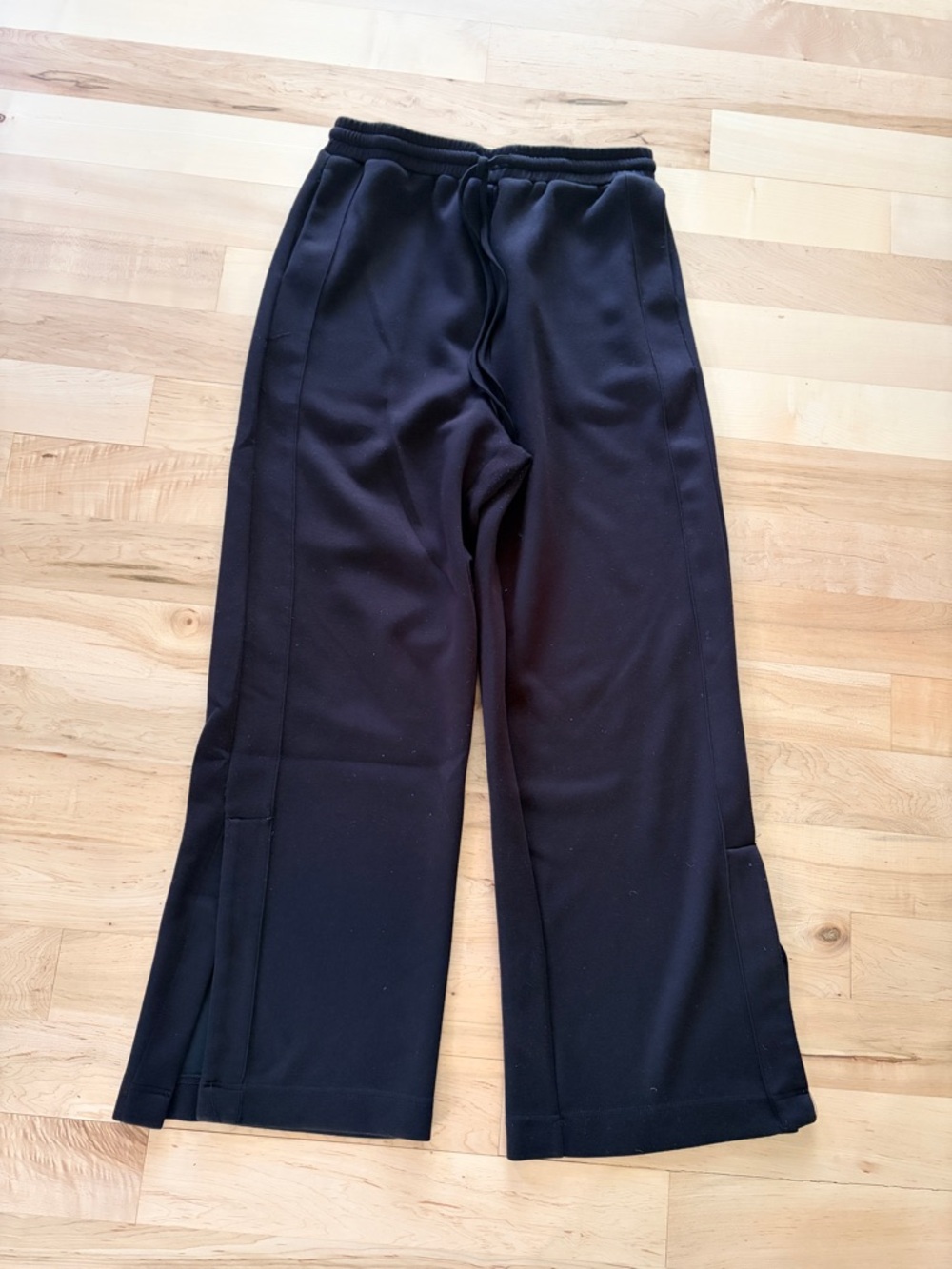 P.CILL tru side binding wide leg pants in black - Picture 2 of 4